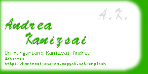 andrea kanizsai business card